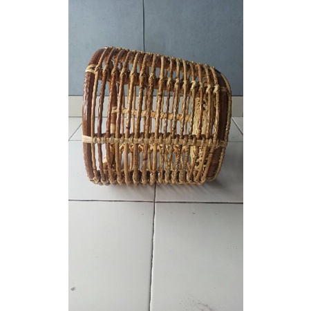 standing pot tempat pot rotan diameter 30cm