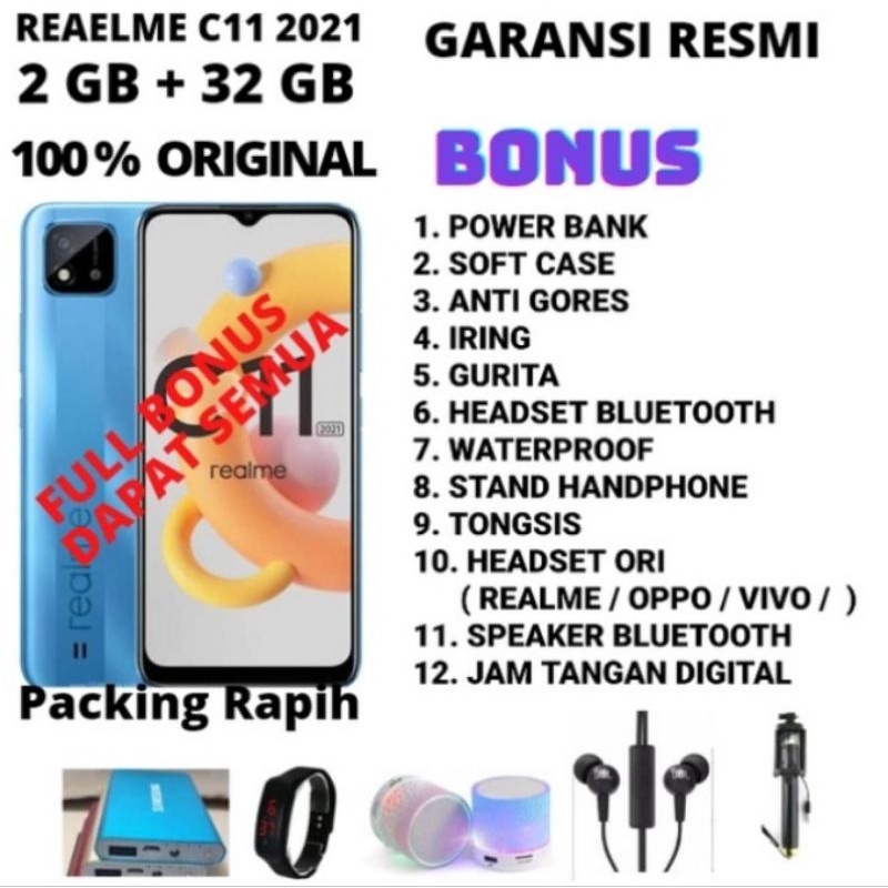 realme c11 2021 ram 2 32 garansi resmi