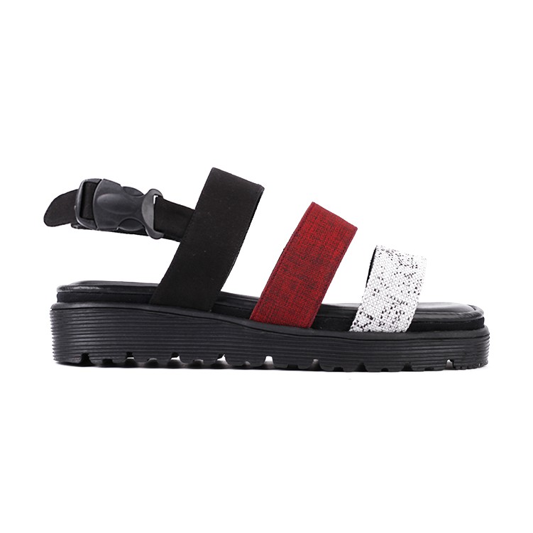 Snazzy Maroon | Sandal Slide Platform Simpel Wanita Cewek Women Sandals Footwear | FORIND x Favshoes