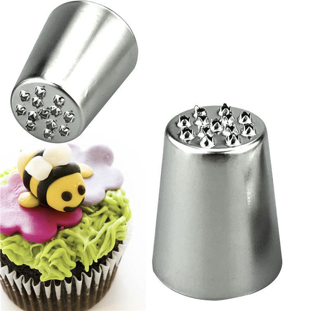 3 Pcs / Set Nozzles Icing Piping Bentuk Rumput Untuk Dekorasi Kue Cupcake