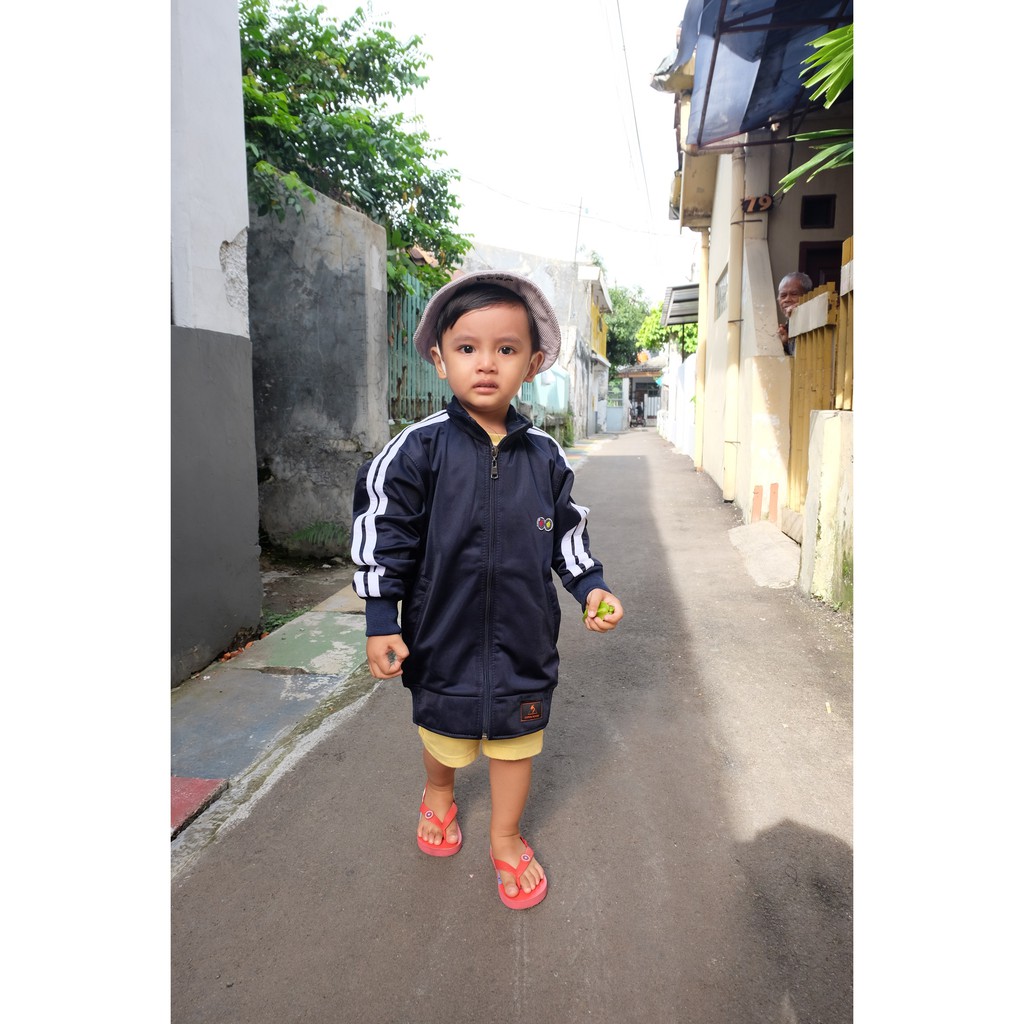 JAKET ANAK PEREMPUAN LAKI LAKI TRACKTOP GARIS CASUAL ORIGINAL REALPICT