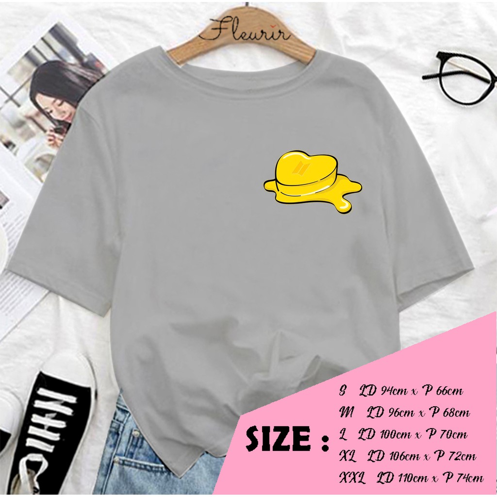 FLEURIR - KAOS  BUTTER LOGO KPOP KOREA OVERSIZE KATUN KAOS WANITA DEWASA TUMBLR TEE UNISEX JUMBO