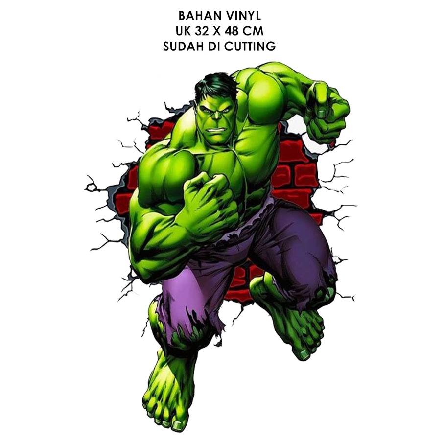 Jual Stiker Vinyl Sudah Di Cutting Uk 32x48 Gambar Animasi Hulk ...