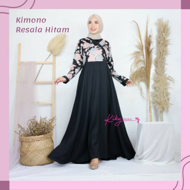 Gamis Katun Jepang Premium Ori Cantik Murah Model Kimono M L XL