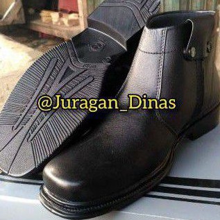 Sepatu PDH TNI POLRI Satpam Security AR Exclusive 1920 Hitam Dop Sleting Original 100% Kulit Asli