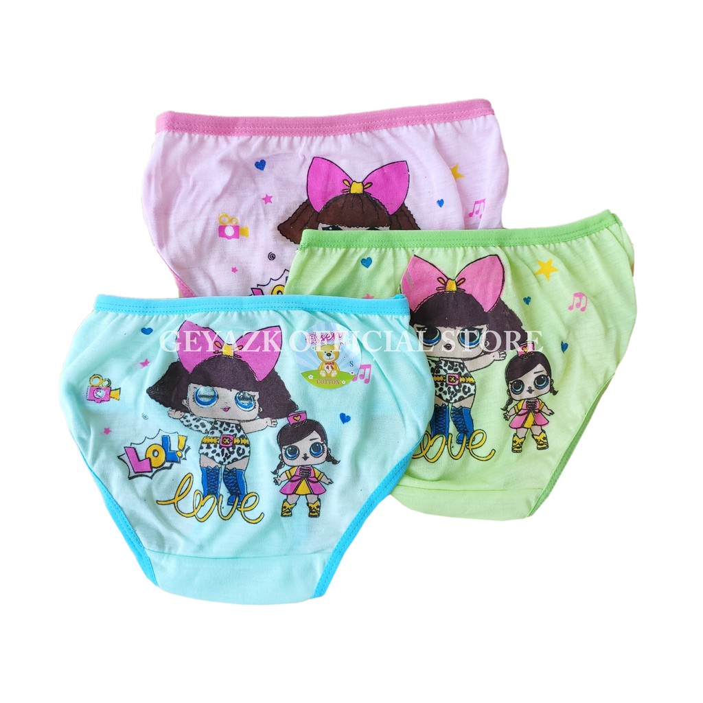 3 Pcs Celana Dalam Anak Perempuan Cd Anak Pakaian Dalam