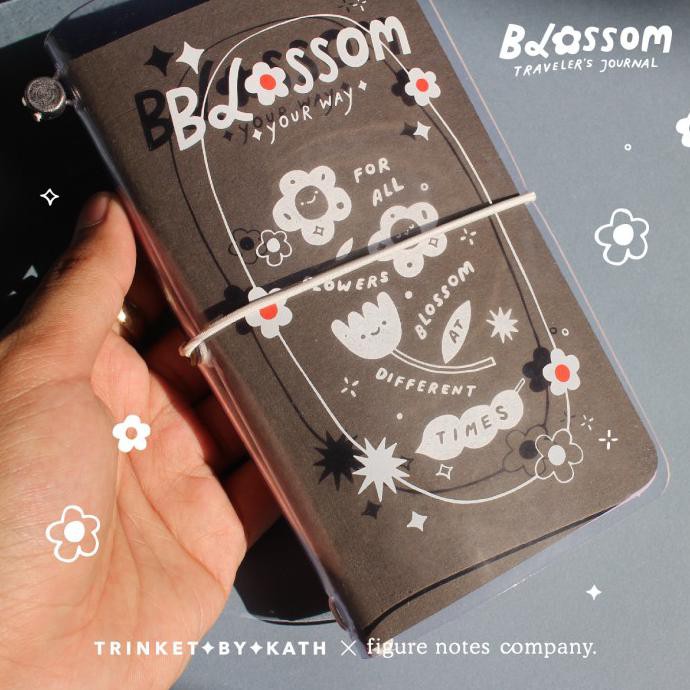 

PROMO Blossom Traveler's Journal PVC + 2 pcs BLANK Notebook / Buku Catatan Office & Stationery |