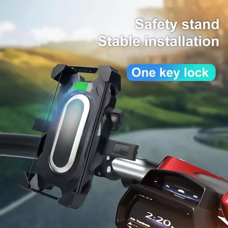 Holder HP Spion Stang Sepeda Motor Bracker Lazypod Mount Handphone Smartphone Universal