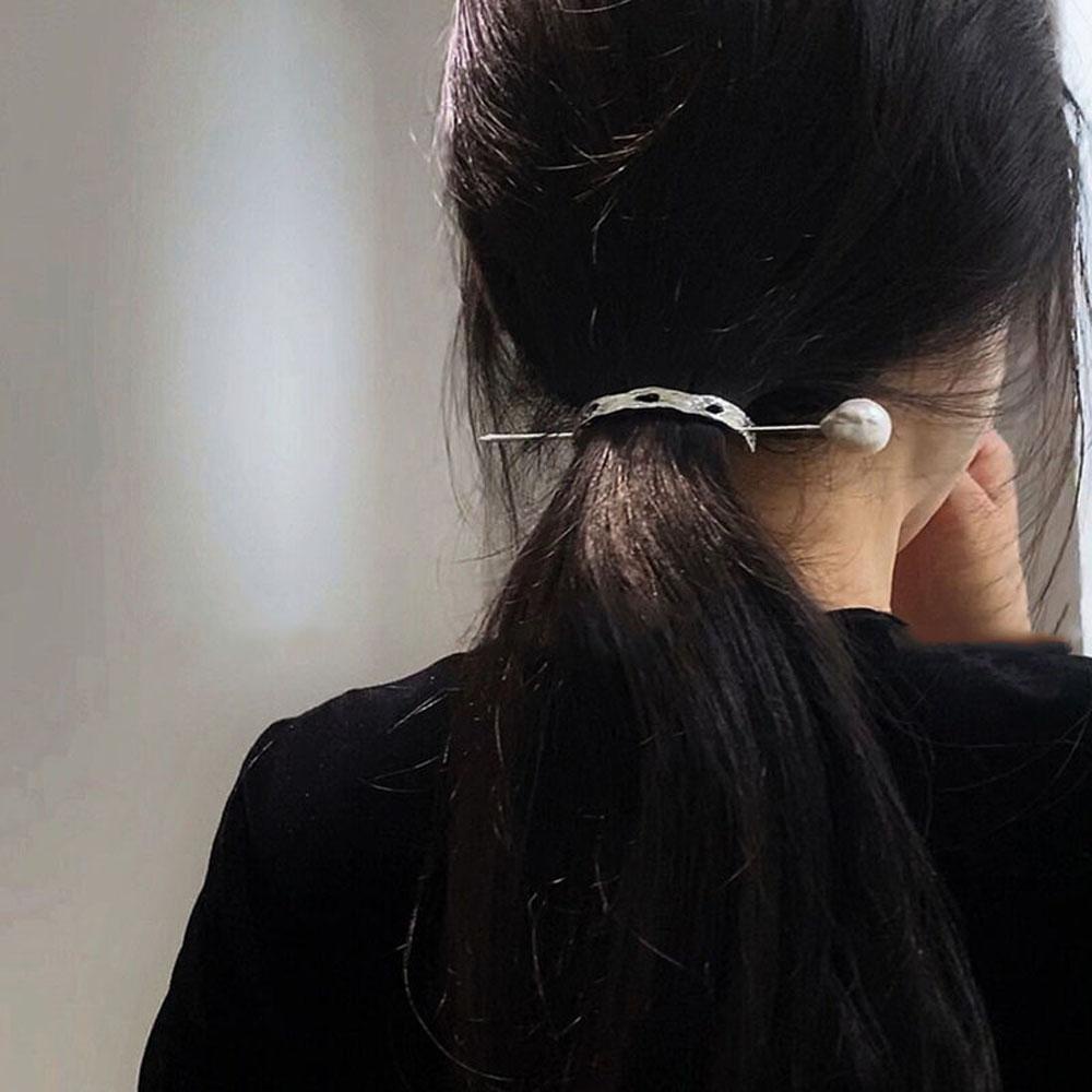 Agustina Jepit Rambut Mutiara Tidak Teratur Vintage Pengantin Pernikahan Fashion Perhiasan Rambut Tongkat Hair Style Tools