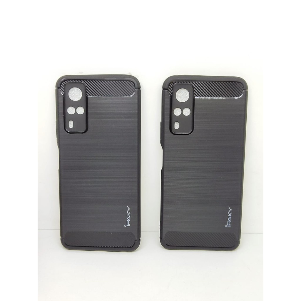 Case Slim Fit Carbon Vivo Y51 2020 6.58 inchi Softshell Fiber Multi Carbon Anti Melar