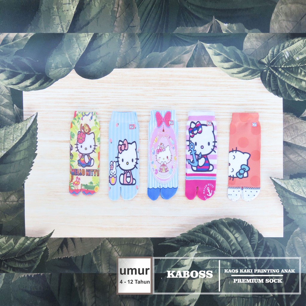 Kaboss Kaos Kaki Jempol Anak Printing Karakter Hello Kitty Nylon Premium 2