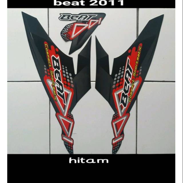 Striping atau stiker beat karbu 2011 warna hitam