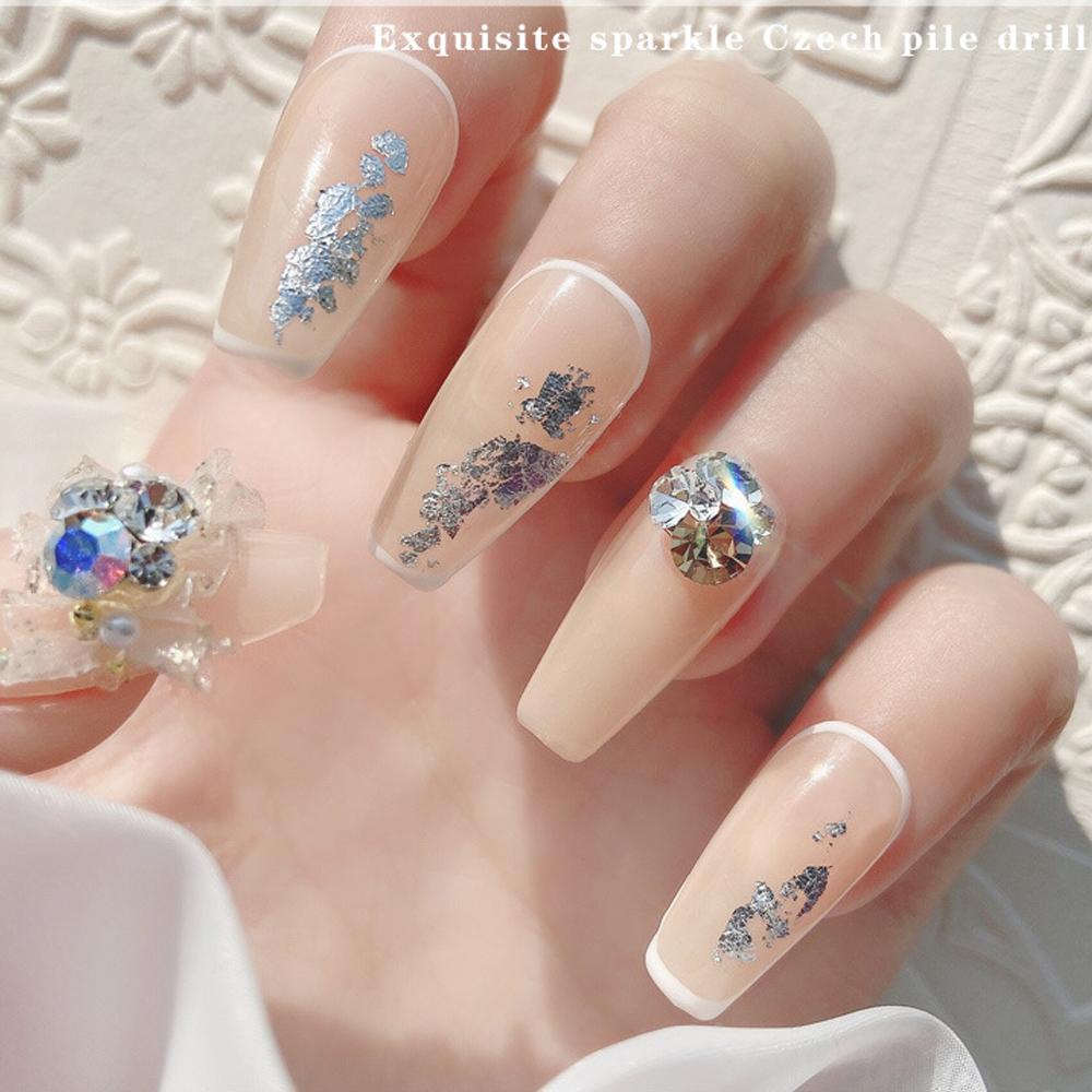 Berlian Imitasi Kuku Agustina 5Pcs Berlian Kristal Klasik Shiny Manicure Ornaments