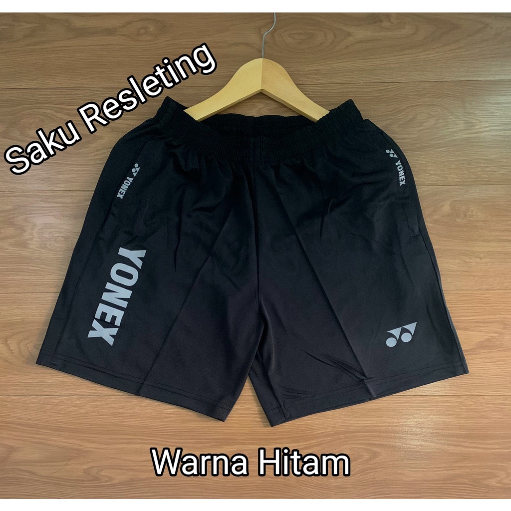 TERBARU Celana Pendek Olahraga Saku Resleting Pria Wanita Running Sport Kolor Volly Futsal Bulu Tang