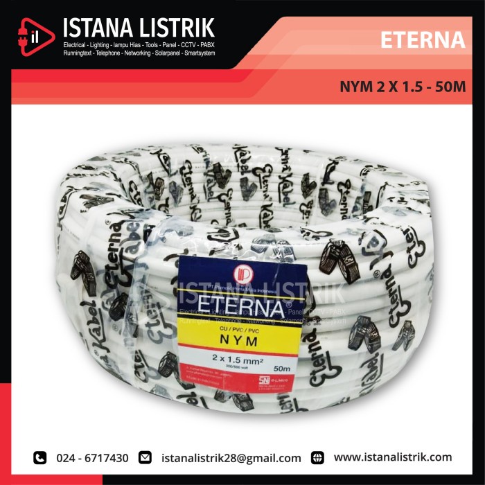 Kabel Roll - Kabel Eterna Nym 2X1.5 - Roll