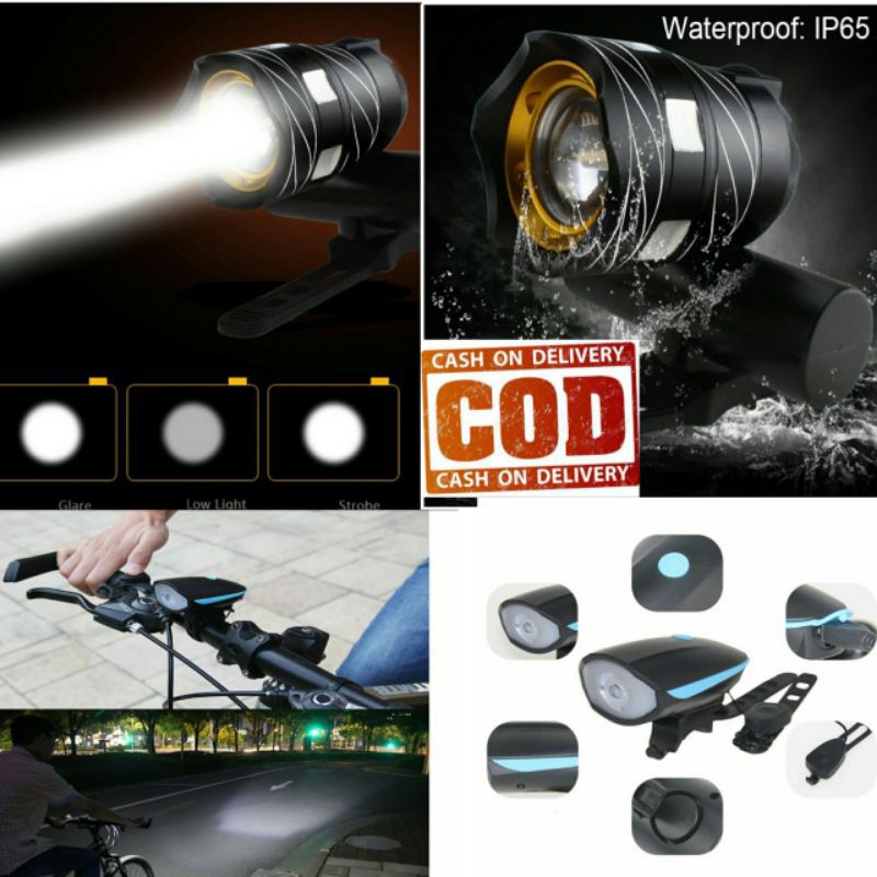 Lampu Sepeda Klakson/Lampu sepeda Led/Lampu sepeda waterproof/Lampu sepeda terang