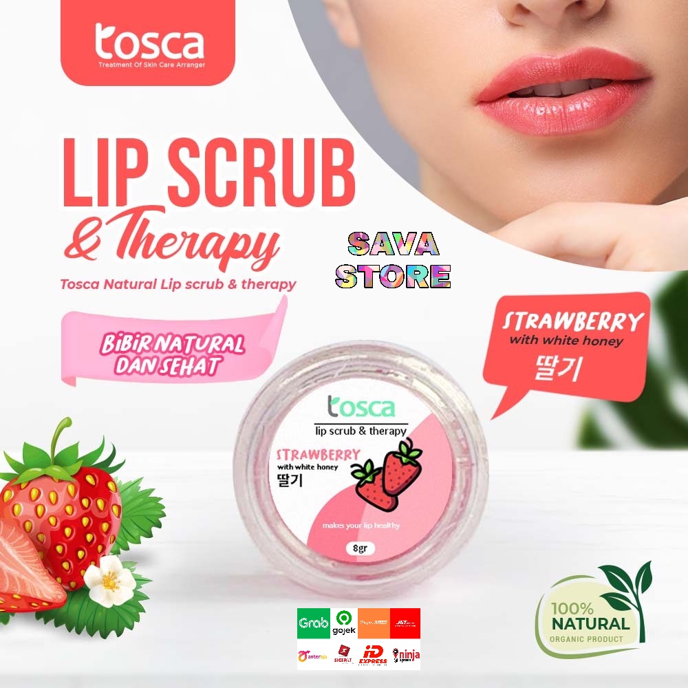 NATURAL LIP SCRUB &amp; THERAPY FOODGRADE TOSCA MELEMBABKAN DAN MENCERAHKAN BIBIR