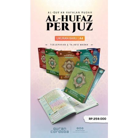 Al Quran Hafalan AlHufaz Perjuz Per Juz A4 Alquran Tajwid dan Terjemah Besar 30 Juz