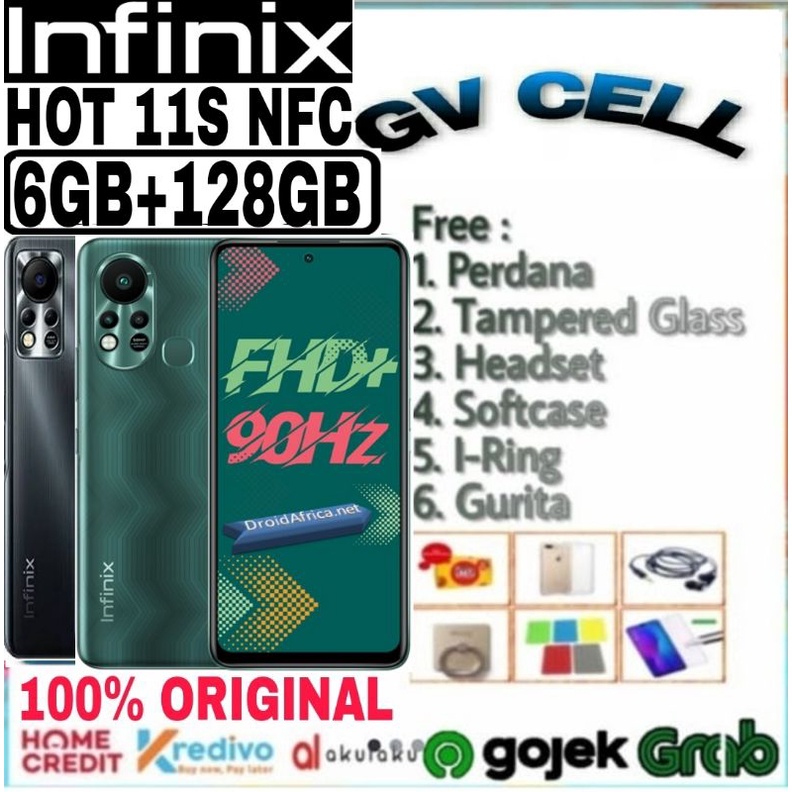 INFINIX HOT 11S NFC  6/128 & NOTE 10 4/64GB  RAM 6GB ROM 128GB GARANSI RESMI