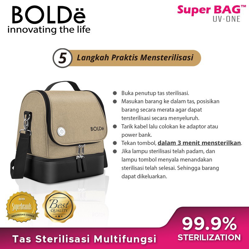 BOLDe  UV sterilizer bag portable ( Pembasmi Virus Bakteri bau )