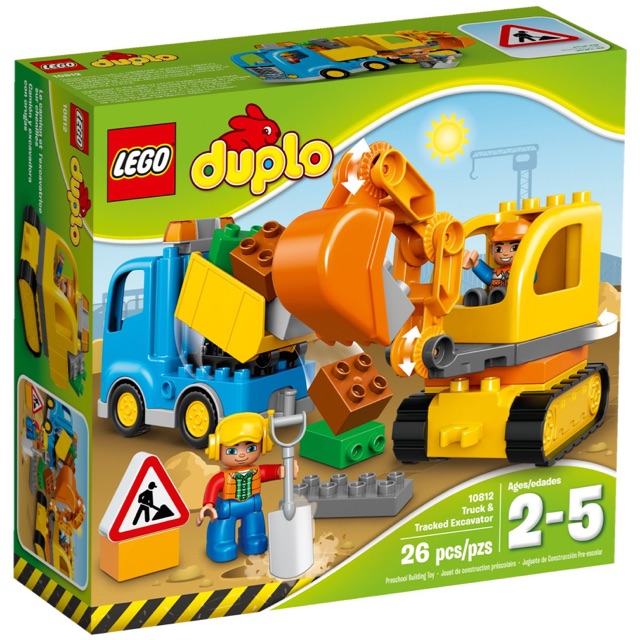 lego duplo truck & tracked excavator