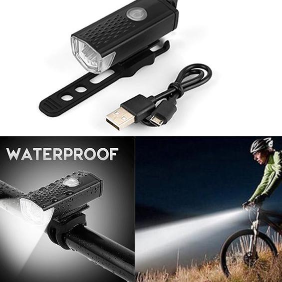 Harga TERMURAAH.. LAMPU DEPAN SEPEDA USB CHARGE LED RECHARGEABLE LED USB SEPEDA LIPAT