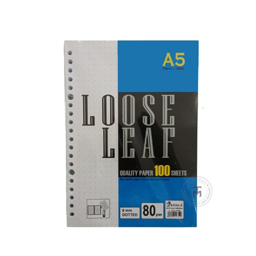 

Loose Leaf Titik 6mm A5 Koala 100 Sheets