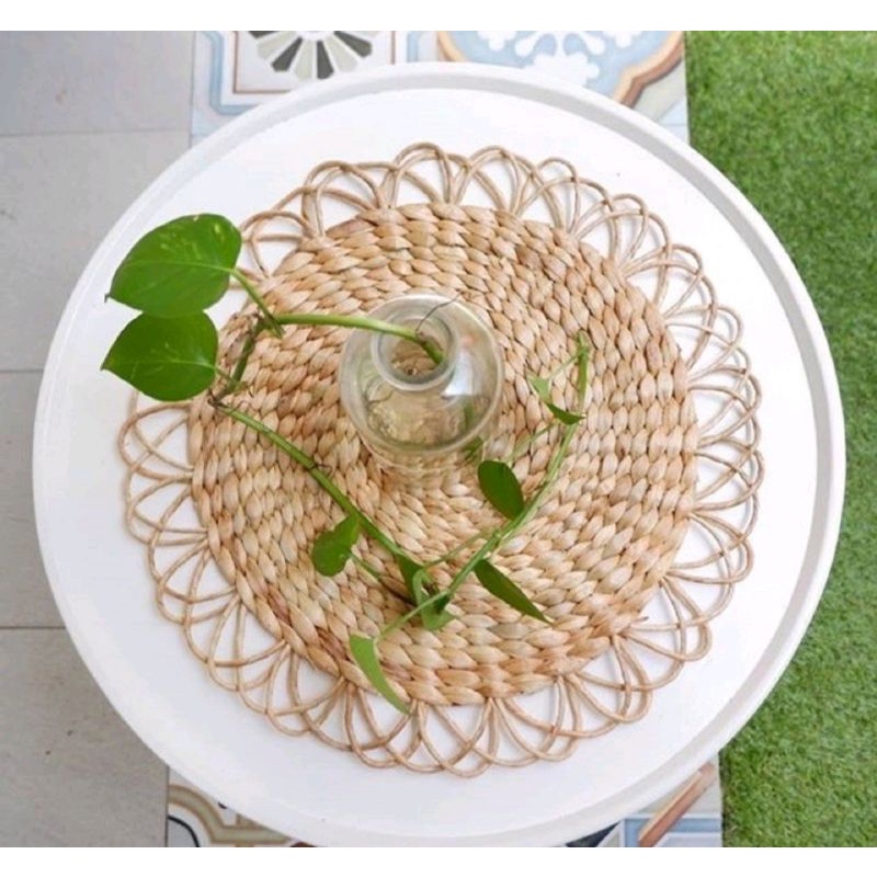 Placemate anyaman/Walldecor/Hiasan dinding estetik/Hiasan dinding anyaman