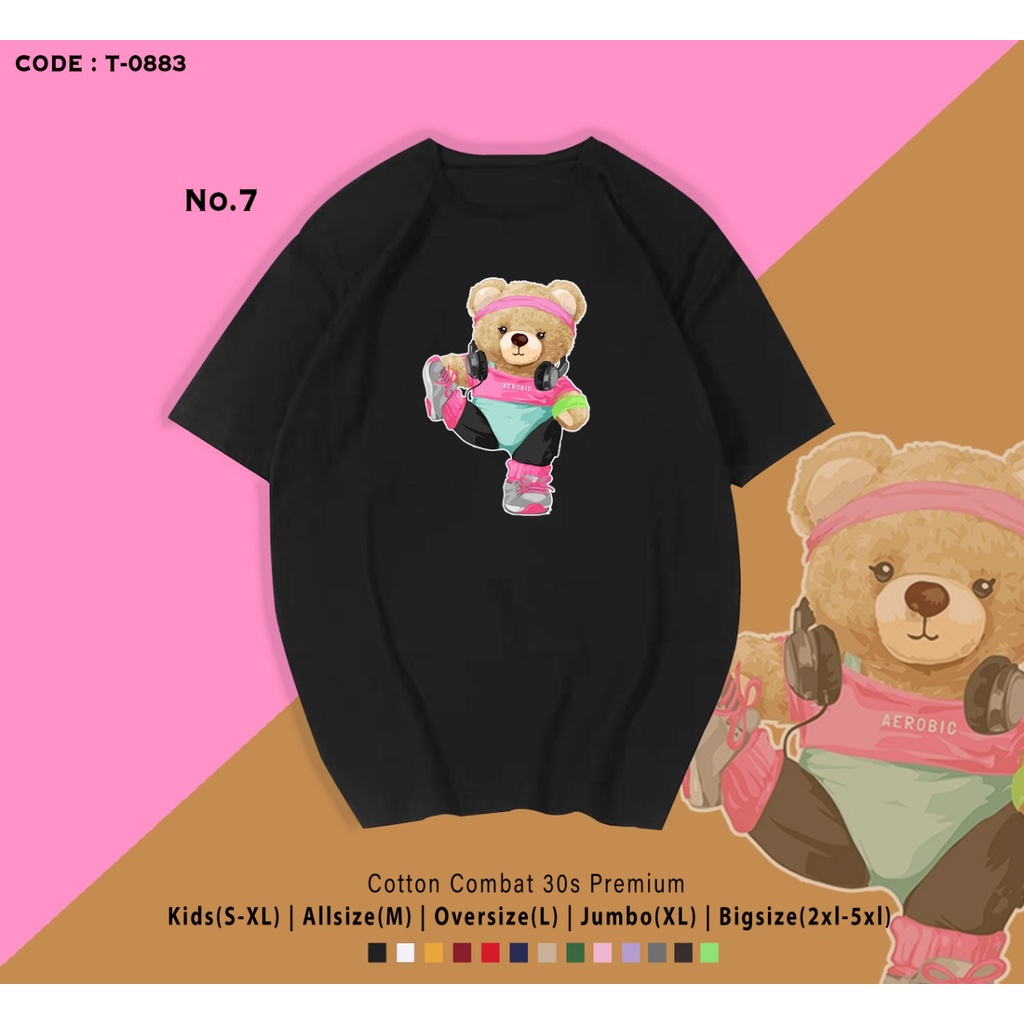 T-SHIRT / KAOS UNISEX COWOK &amp; CEWEK BEAR EDITION / TERMURAH REAL PICTURE / TERIMA CUSTOM TEE