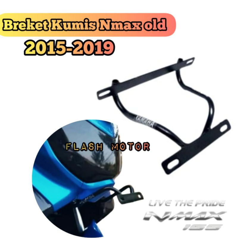 Breket Bracket Dudukan Tatakan plat Nomor Nmax Old 2015 -2019 Breket Kumis Nmax