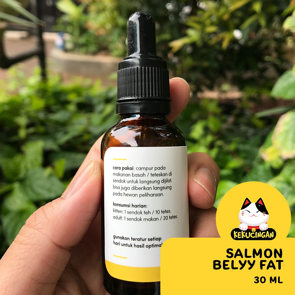 Minyak Ikan Salmon BELLY FAT Salmon Oil Suplemen Penggemuk dan Bulu Untuk Kucing Anjing 30 ml