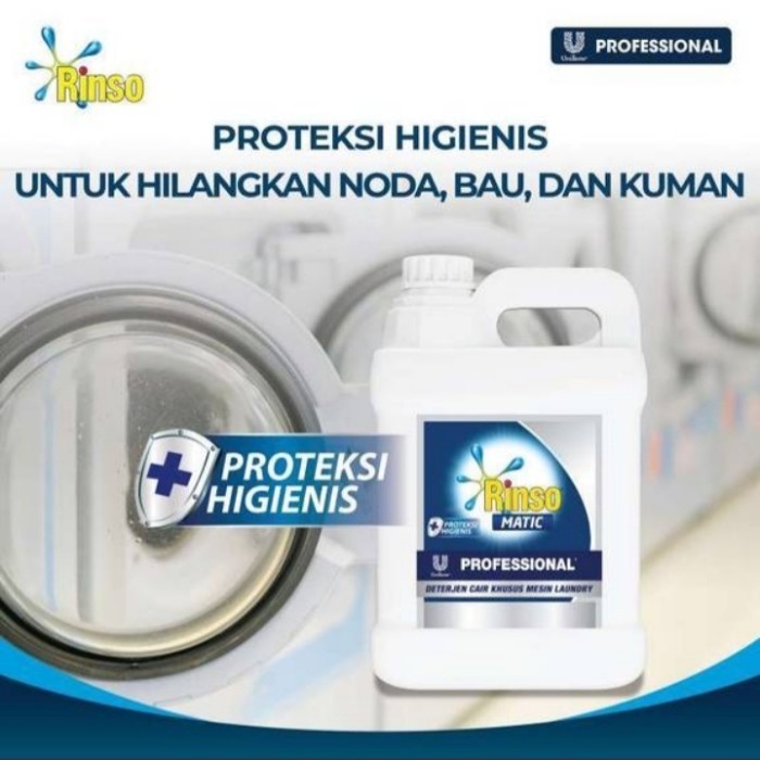 Rinso Matic Cair 5 Liter Professional Untuk Bukaan Depan Dan Atas