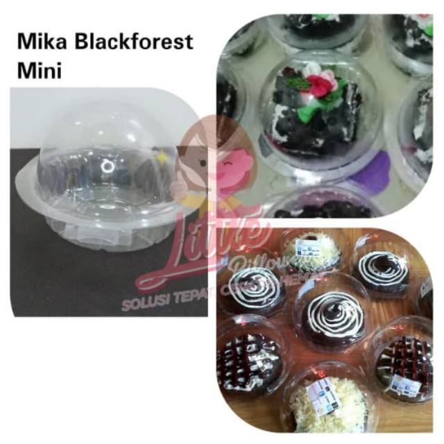 (ISI 50PCS - BLACKFOREST) Mika blackforest mini/Mika cupcake/Tray kue mini/Tray cupcake