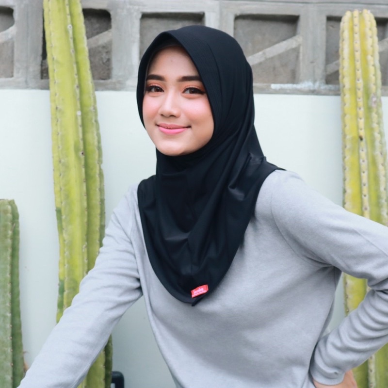 Hijab Sport/Hijab Instan jersey | Kerudung Khimar Instan Hijab Sporty pet bahan Jersey Olahraga Volly Basket Futsal By Shamira / jilbab sport / hijab sport / bergo sport / bergo menutup dada / jilbab menutup dada / hijab menutup dada sport-1