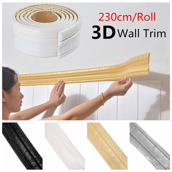 Terlaris - Wallpaper Dinding 3D Model Lis Foam Wallfoam List - 5 Warna Pilihan