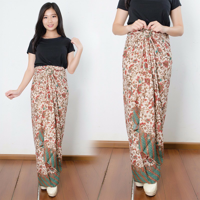 ROK LILIT INSTAN JEIVA REMPEL MAXI BATIK WANITA / ROK BAWAHAN KEBAYA / ROK LILIT BATIK WANITA-tanjung tosca