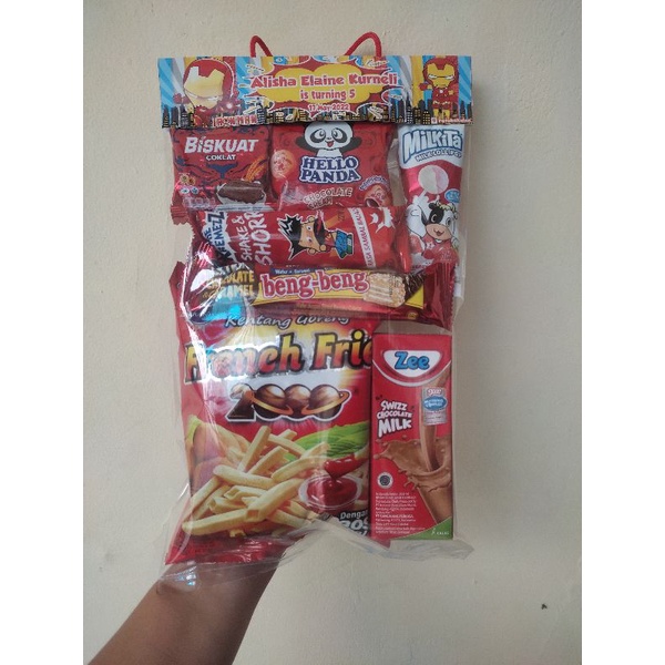 Paket Snack Ulang Tahun Anak / Snack Ulang Tahun Warna Merah Mewah