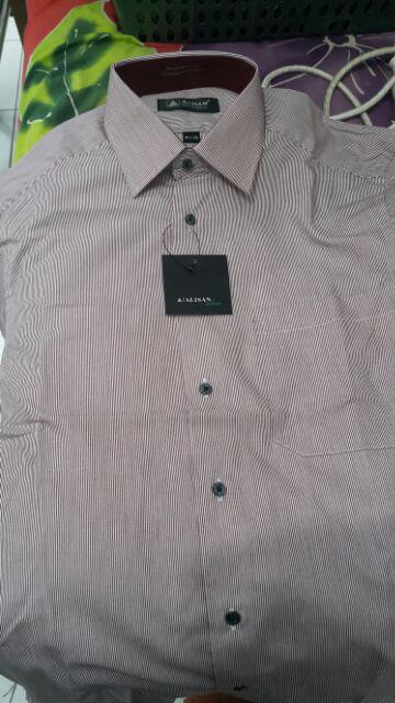 Kemeja Alisan Panjang Corak Reguler & Slimfit 14,5 - 16