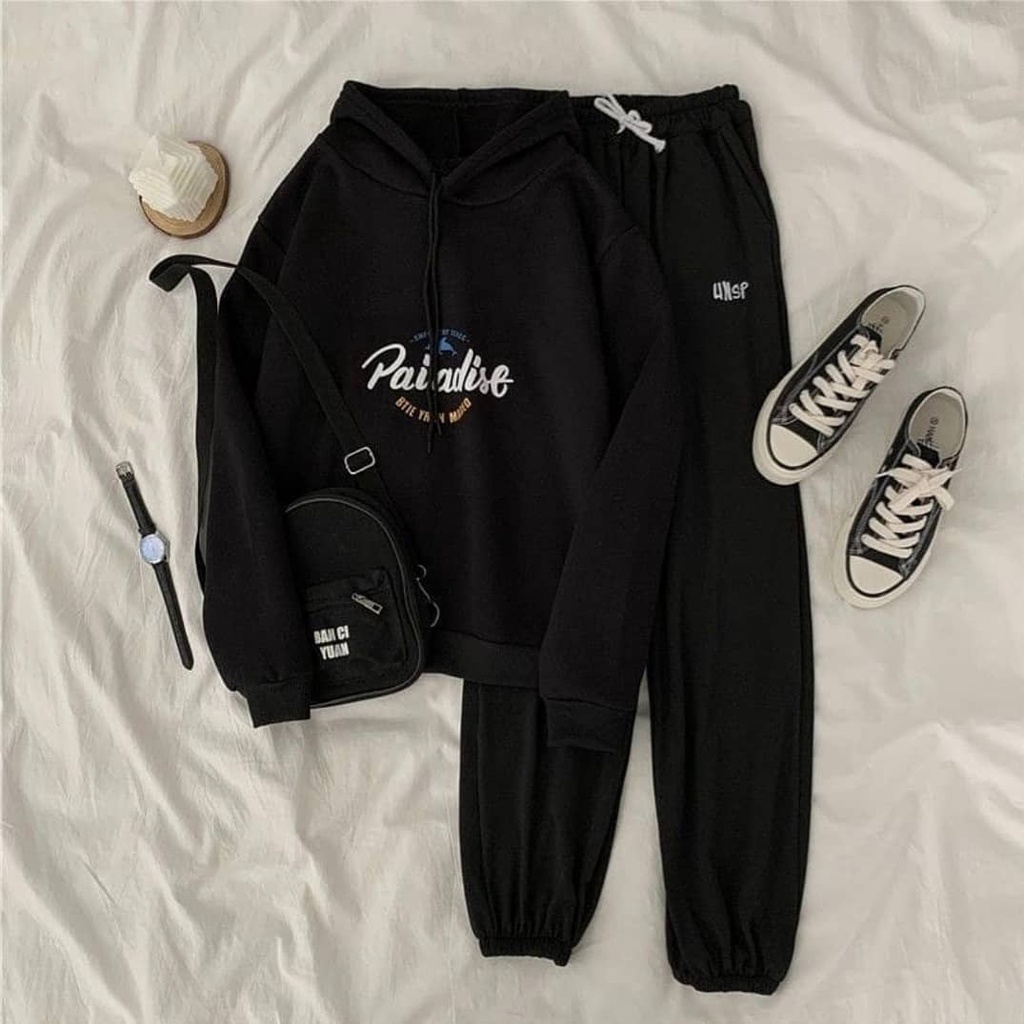 PAIADISE HOODIE WANITA - ATASAN HALUS TEBAL TERLARIS