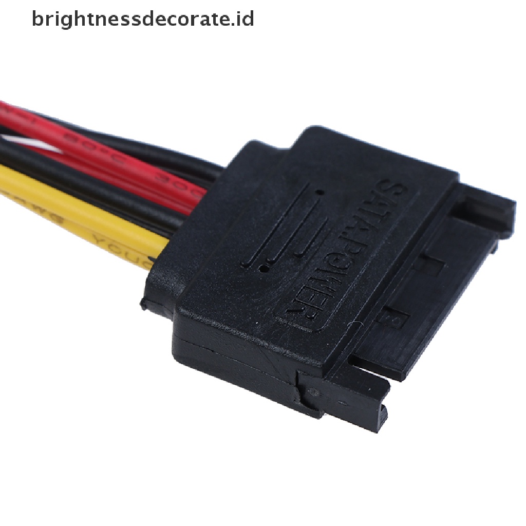 [birth] 15Pin SATA male to double 4 pin molex female ide hdd power harddrive cable [ID]