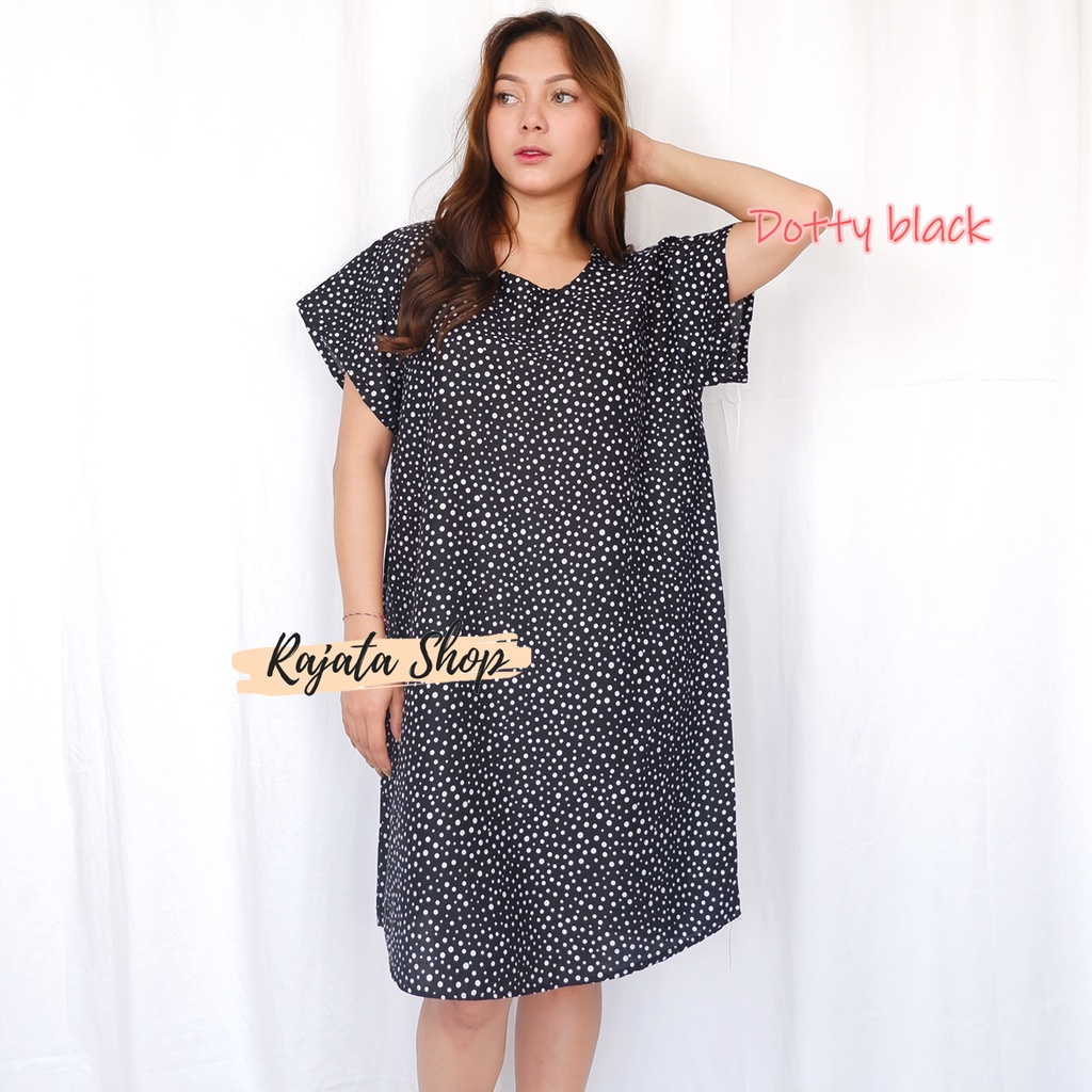 Daster Bali Dress Bali-DST DOTTY BLACK