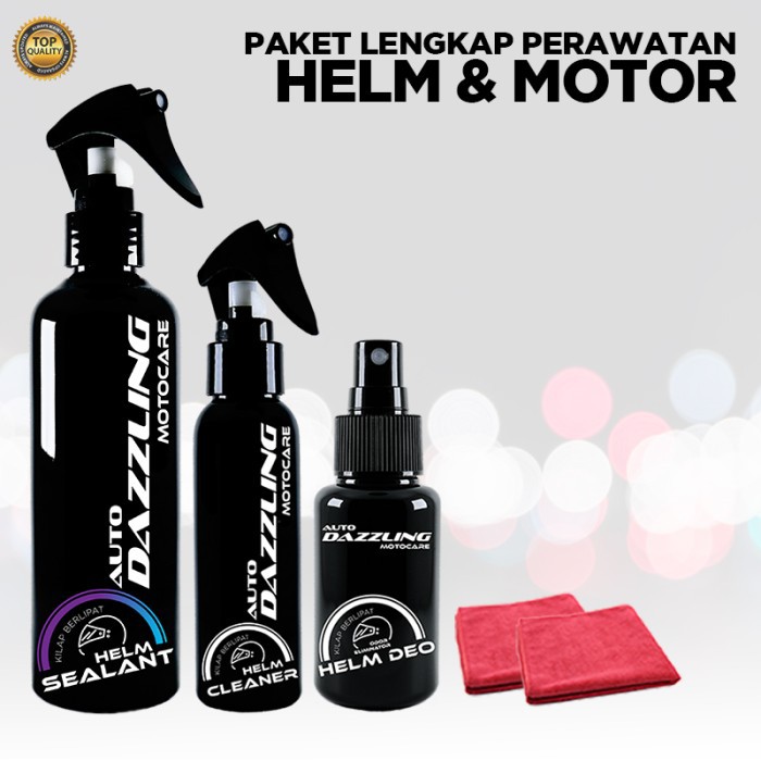 Pembersih Helm Doff Glossy Parfum Pewangi Helm Anti Bakteri Perawatan Helm Paket Lengkap