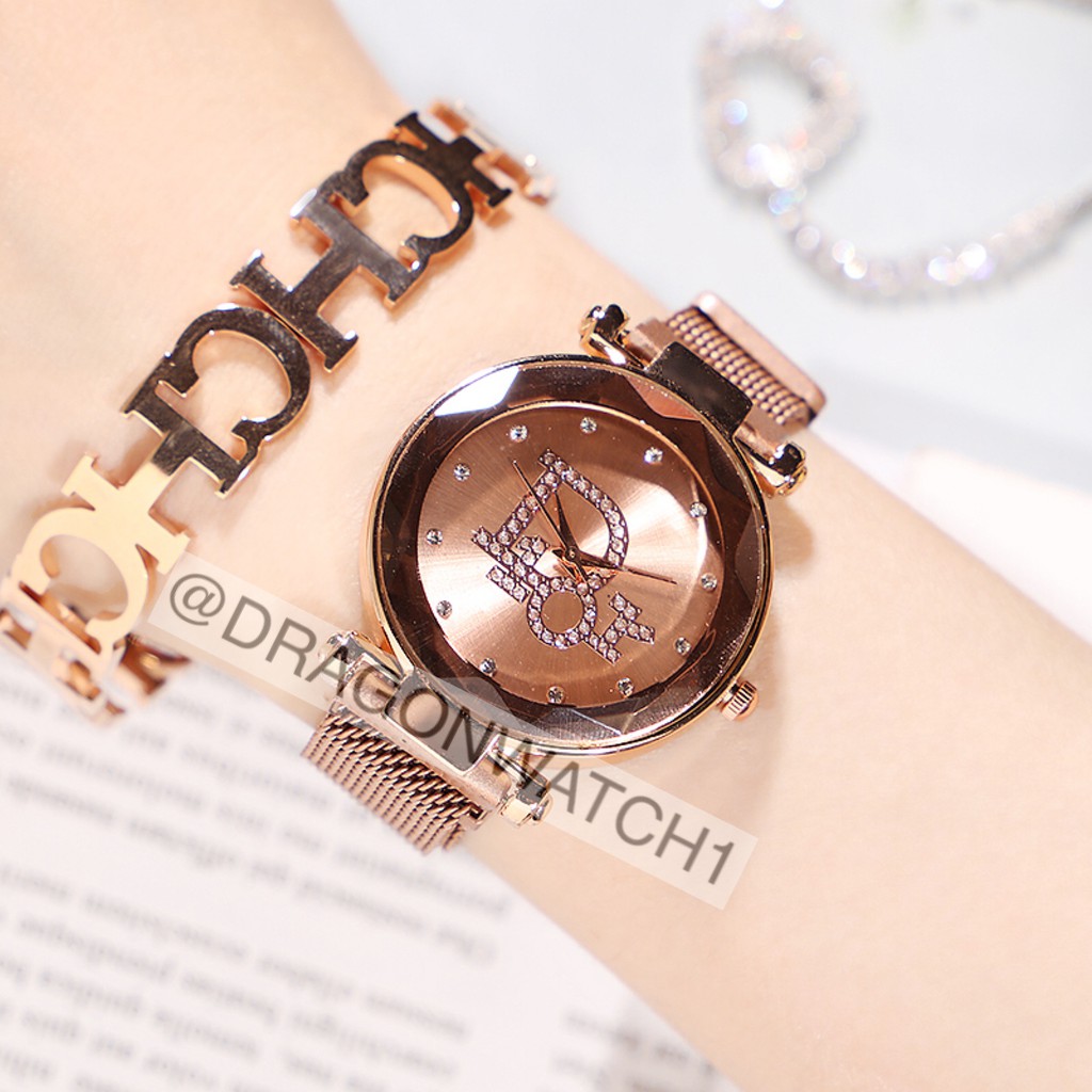 COD✅ Jam tangan wanita rantai magnet News model gaya fashion watch import harga grosir  S1001-1