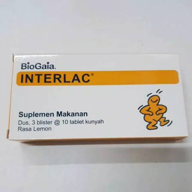 Interlac tablet kunyah Lemon / strawberry HARGA BOX