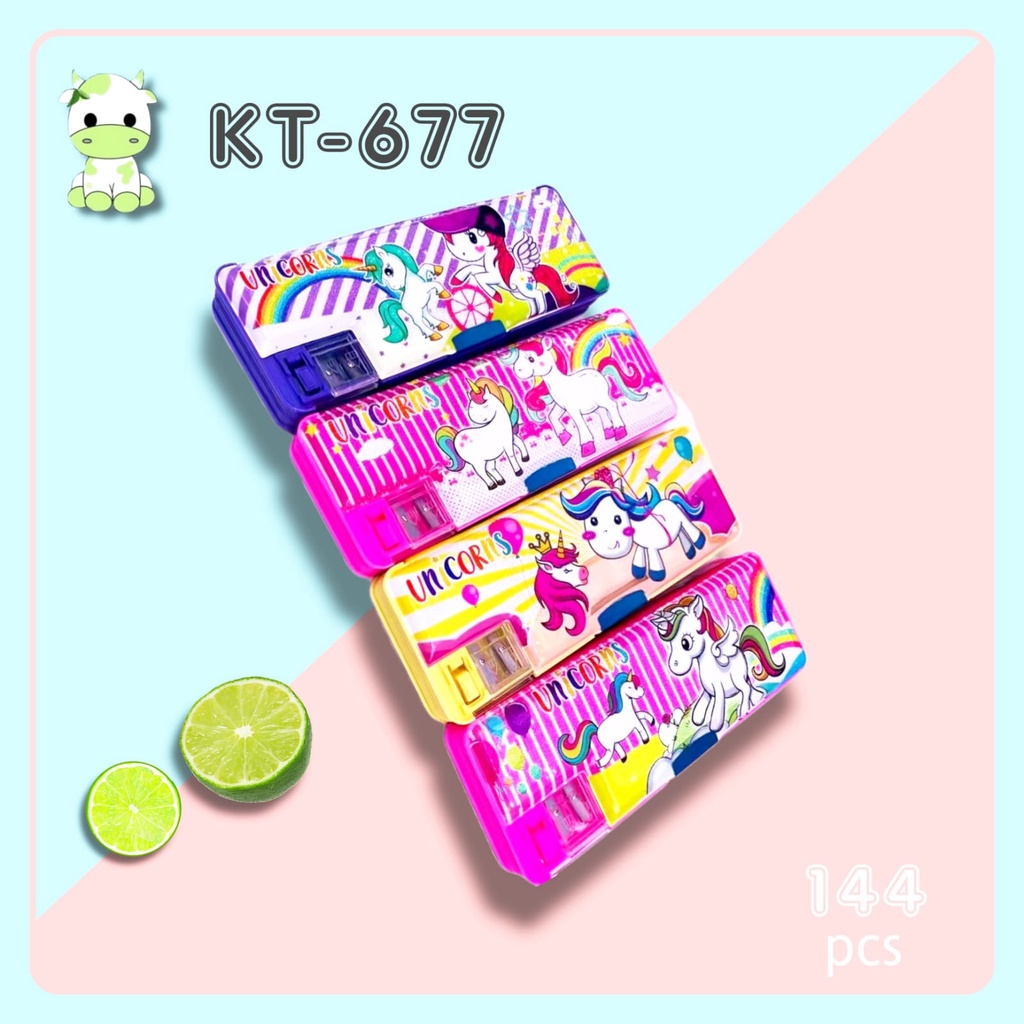 Tempat Pensil  Kotak Pensil Magnet Serutan BTS KT 1111-9354  (UK L BTS) / 208 (UK XL BTS)/ KARAKTER BOY GIRL FANCY A7-1 KT-75 9356 9801-7
