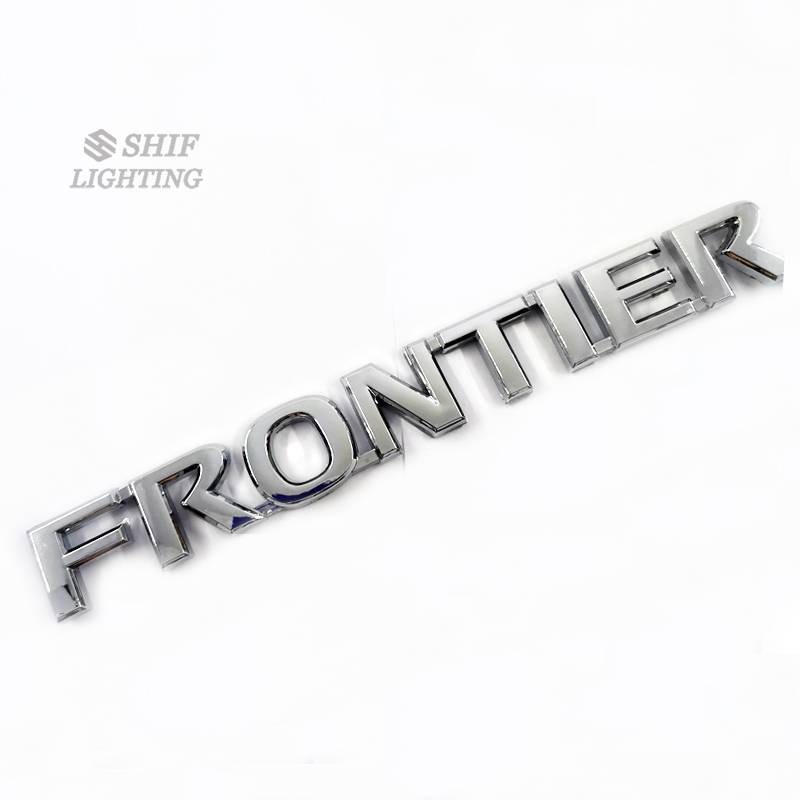 1pc Stiker Emblem / Badge Tulisan FRONTIER Bahan ABS Untuk Mobil NISSAN