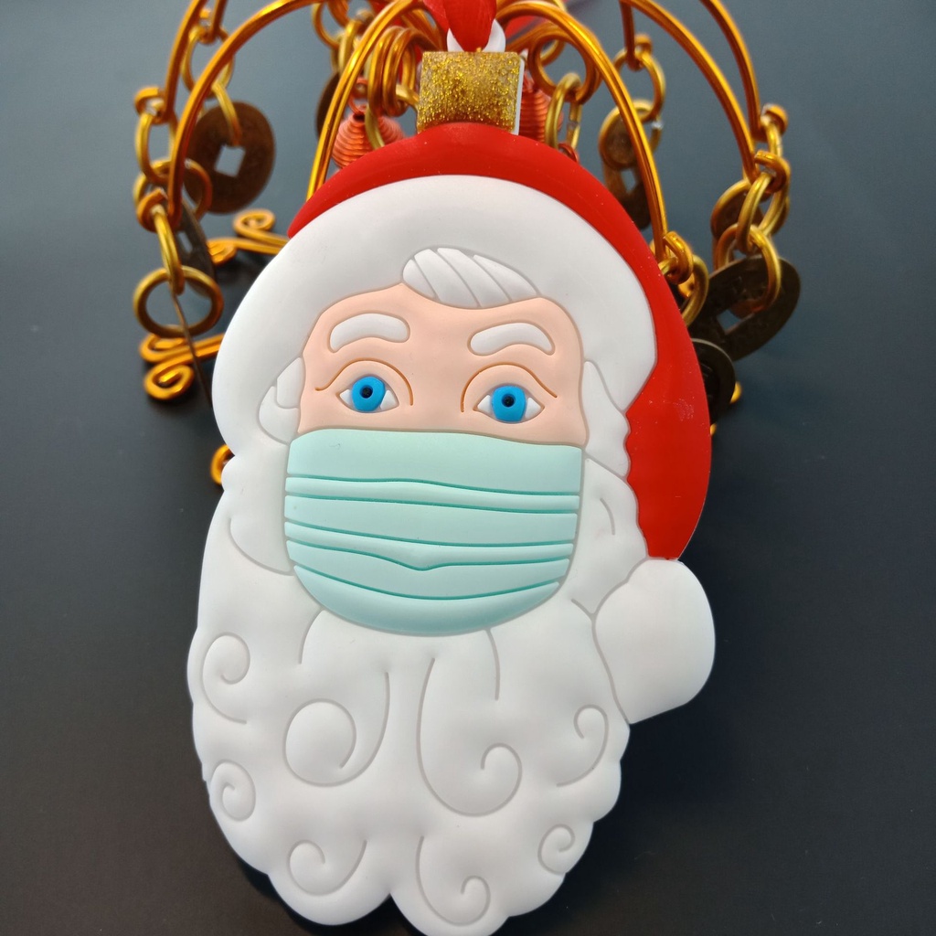 1Pc PVC Santa Claus Face Mask Snowman Ornaments Pendant For Home Decor