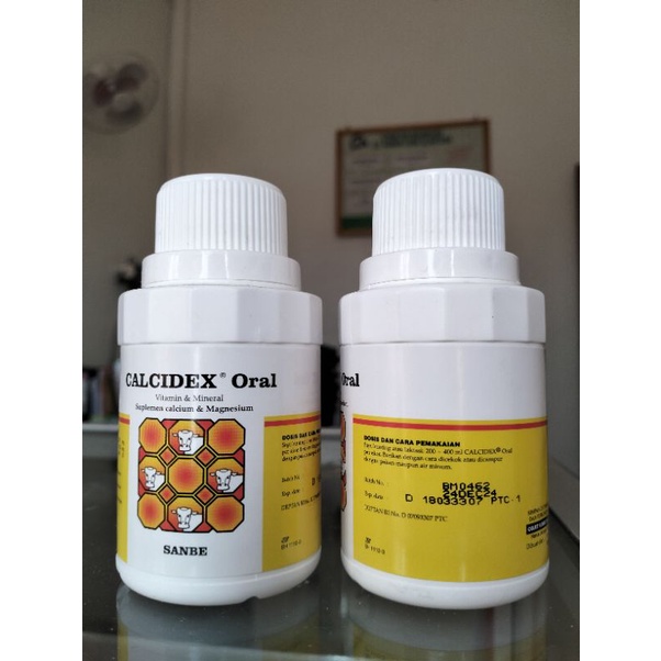 CALCIDEX ORAL 100 ml, Suplemen kalsium dan magnesium pada sapi kambing domba babi kuda kelinci kucin