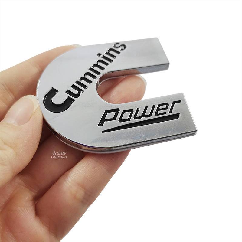 1pc Stiker Emblem Logo Cummins Power Bahan Metal Untuk Dekorasi Bagasi Belakang Mobil