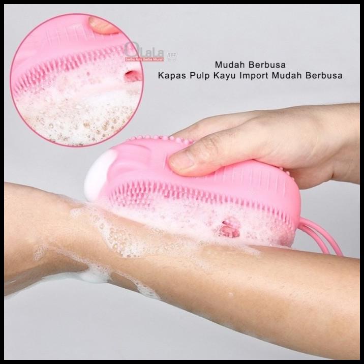 Spon Mandi Anti Daki Rubber Karet Bambu Exfloating